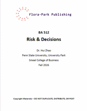 Load image into Gallery viewer, BA512 Risk &amp; Decisions Fall 2026 Professor Hui Zhao Penn State University