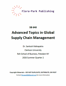 SB640 Advanced Topics in Global Supply Chain Management Summer 2026 Pr ...