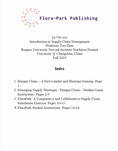 29:799:301 Introduction to Supply Chain Management 2025 RBS DR Zhao