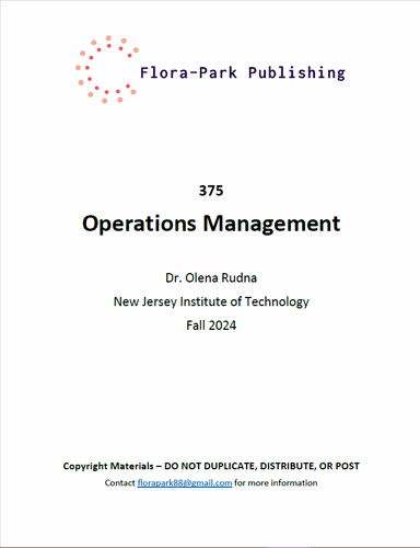 375 Operations Management Fall 2024 Dr Olena Rudna NJIT