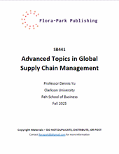 Load image into Gallery viewer, SB441 Advanced Topics in Global Supply Chain Management Fall 2025 Professor Dennis Yu Clarkson University