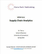 Load image into Gallery viewer, OPIM 5111 Supply Chain Analytics Spring 2026 University of Connecticut DR Tao Lu