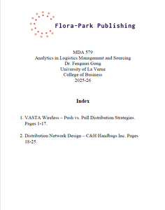 MDA 579 Analytics in Logistics Management and Sourcing 2025-26 DR Gong