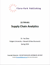 Load image into Gallery viewer, 799:601 Supply Chain Analytics Spring 2024 RBS DR Zhao