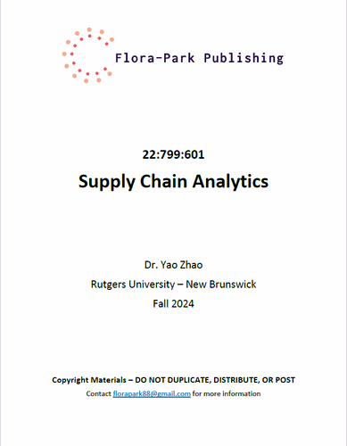 799:601 Supply Chain Analytics Fall 2024 RBS DR Zhao