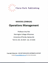 Load image into Gallery viewer, MAN5501 Operations Management 2025 University of Florida DR PAN