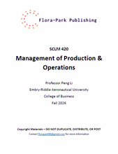 Load image into Gallery viewer, SCLM 420 Management of Production and Operations Fall 2026 Professor Peng Li Embry-Riddle Aeronautical University