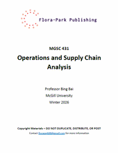 Load image into Gallery viewer, MGSC 431 Operations and Supply Chain Analysis Winter 2026 McGill DR Bai
